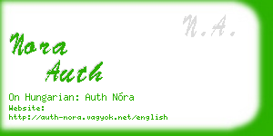 nora auth business card